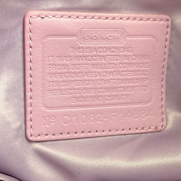 Coach Lavender Leather Tote - Picture 8 of 14